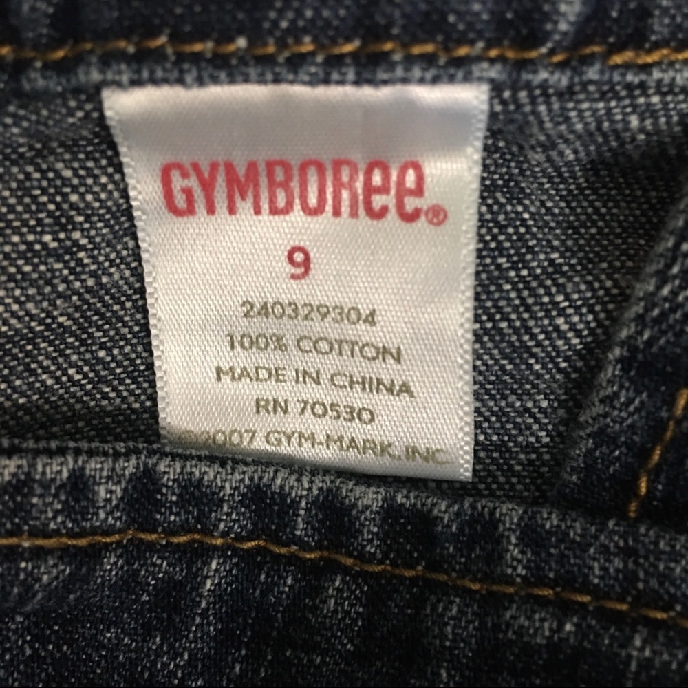 Gymboree Denim Jumper with Rainbow Buttons - Picture 3 of 4